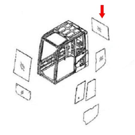 Aftermarket Rear Cab Window Glass CAH40-0107